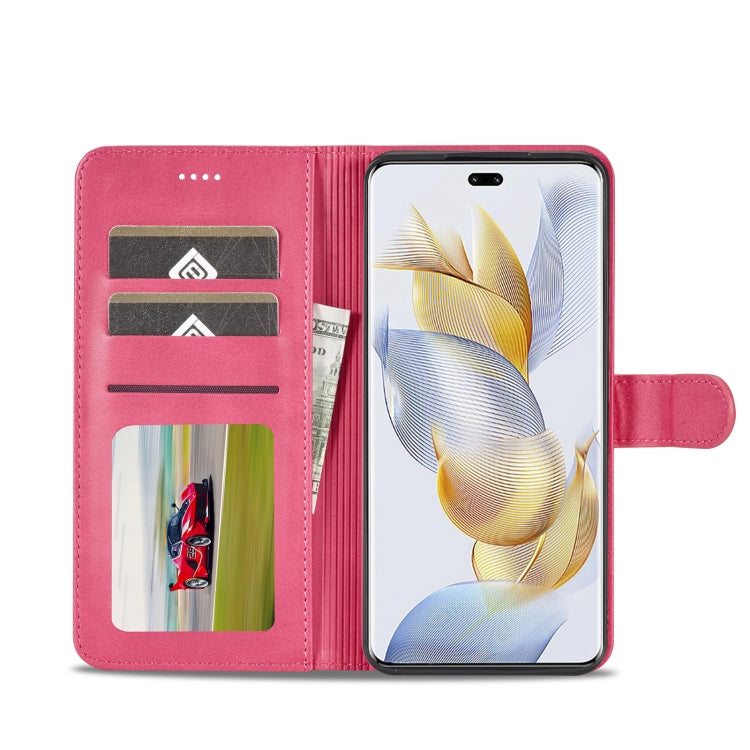 For Honor 90 Pro LC.IMEEKE Calf Texture Leather Phone Case(Red)