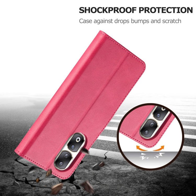 For Honor 90 Pro LC.IMEEKE Calf Texture Leather Phone Case(Red)