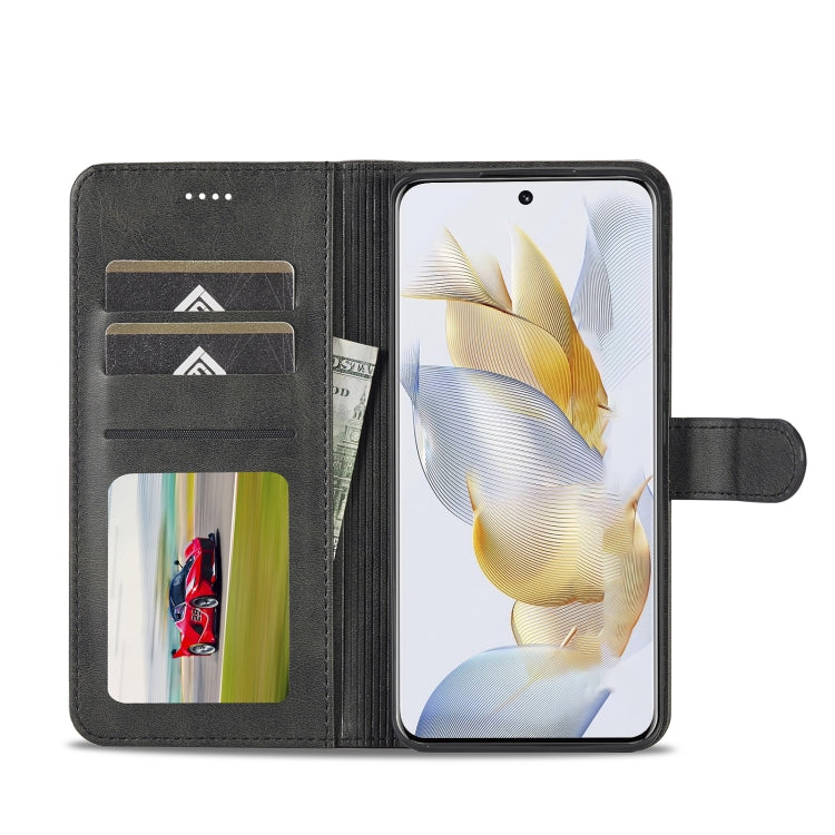 For Honor 90 LC.IMEEKE Calf Texture Leather Phone Case(Black)