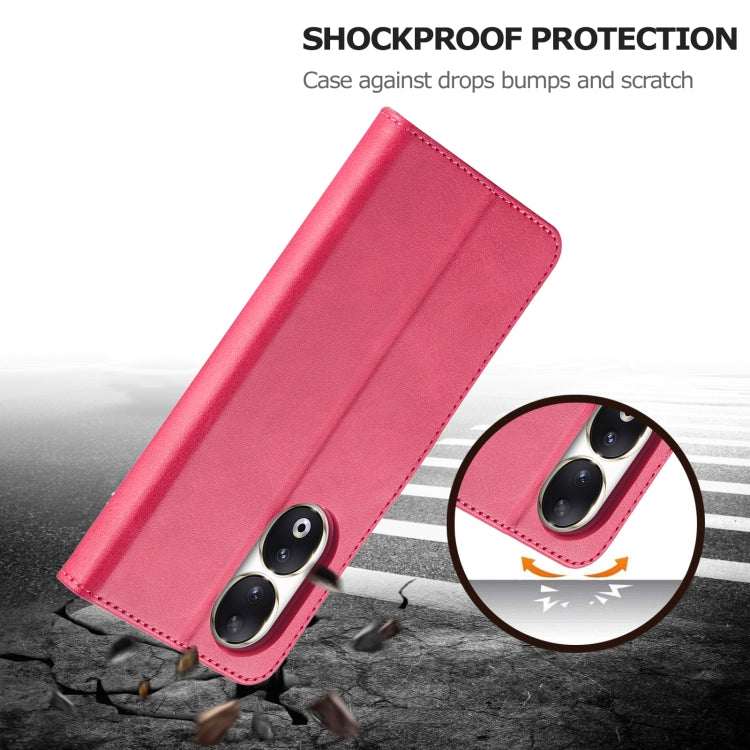 For Honor 90 LC.IMEEKE Calf Texture Leather Phone Case(Red)