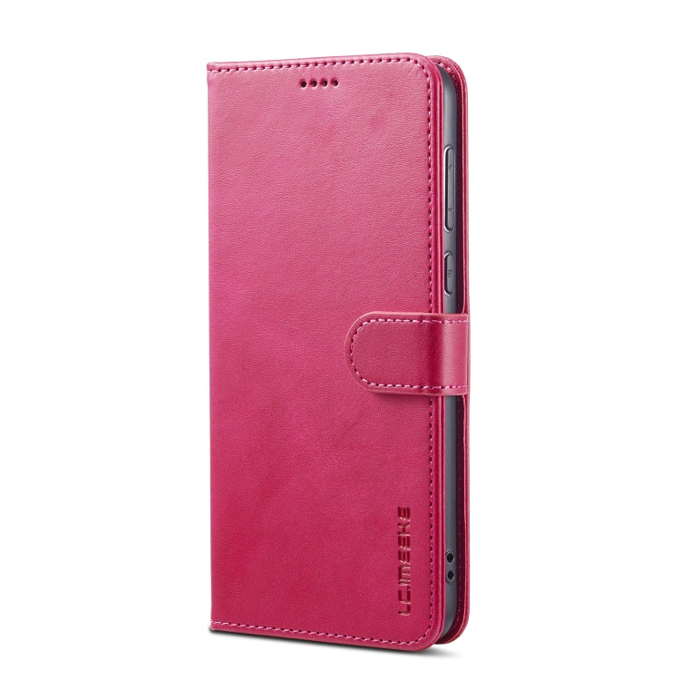 For Honor X50 LC.IMEEKE Calf Texture Leather Phone Case(Red)