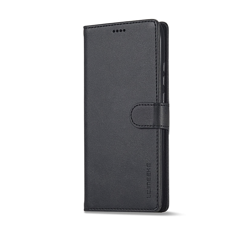 For Honor X8b LC.IMEEKE Calf Texture Leather Phone Case(Black)