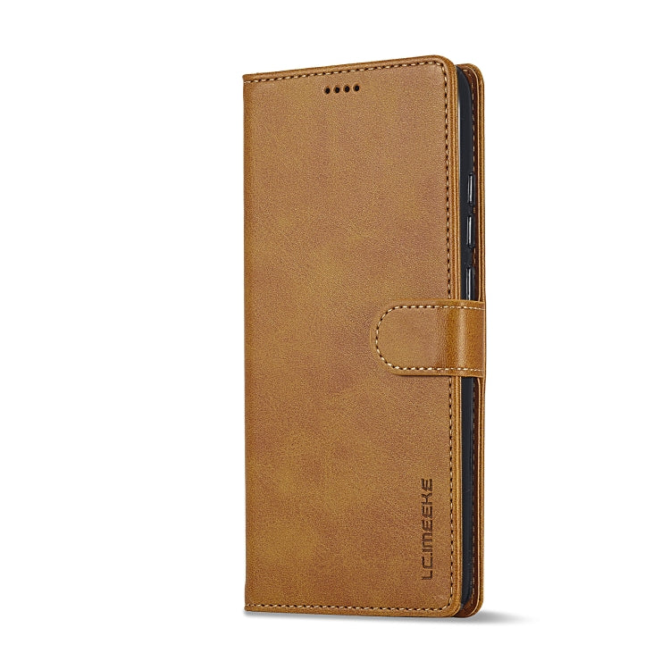 For Honor X8b LC.IMEEKE Calf Texture Leather Phone Case(Brown)