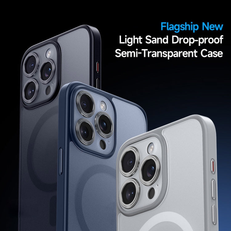 For iPhone 15 Pro Max SULADA Magsafe Magnetic Matte PC + TPU Phone Case(Titanium Black)