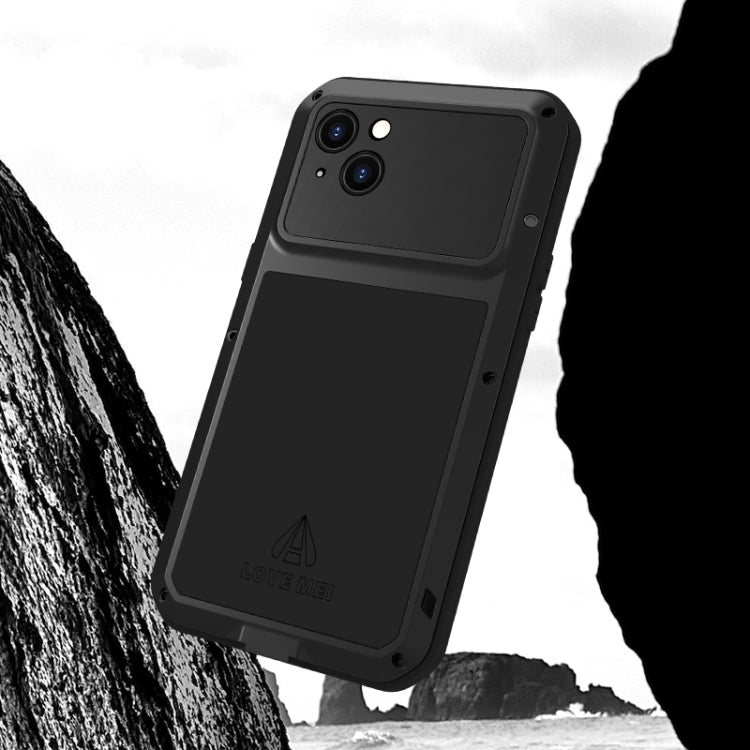 For iPhone 15 Plus LOVE MEI Metal Shockproof Life Waterproof Dustproof Phone Case(Red)