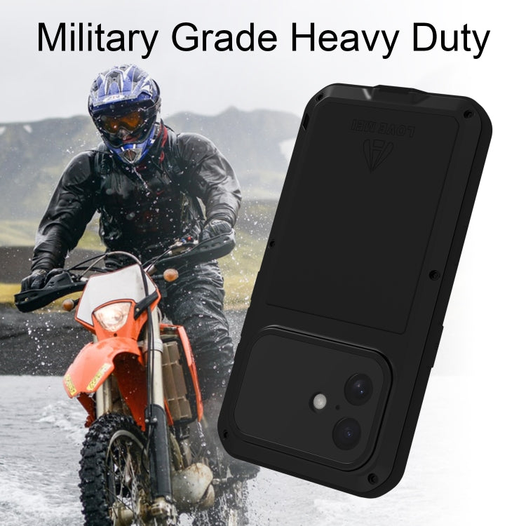For iPhone 16 LOVE MEI Metal Shockproof Life Waterproof Dustproof Phone Case(Yellow)
