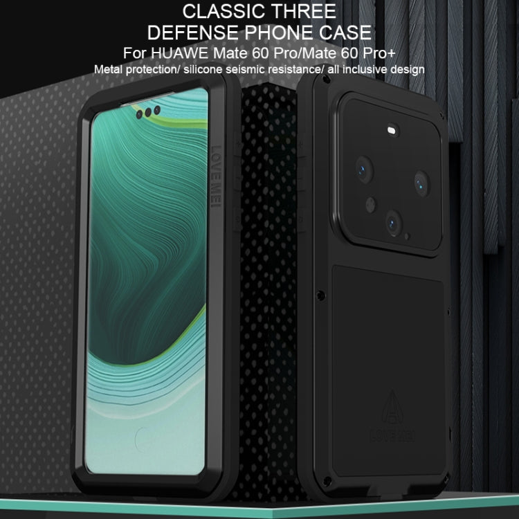 For Huawei Mate 60 Pro / 60 Pro+ LOVE MEI Metal Shockproof Life Waterproof Dustproof Phone Case(White)