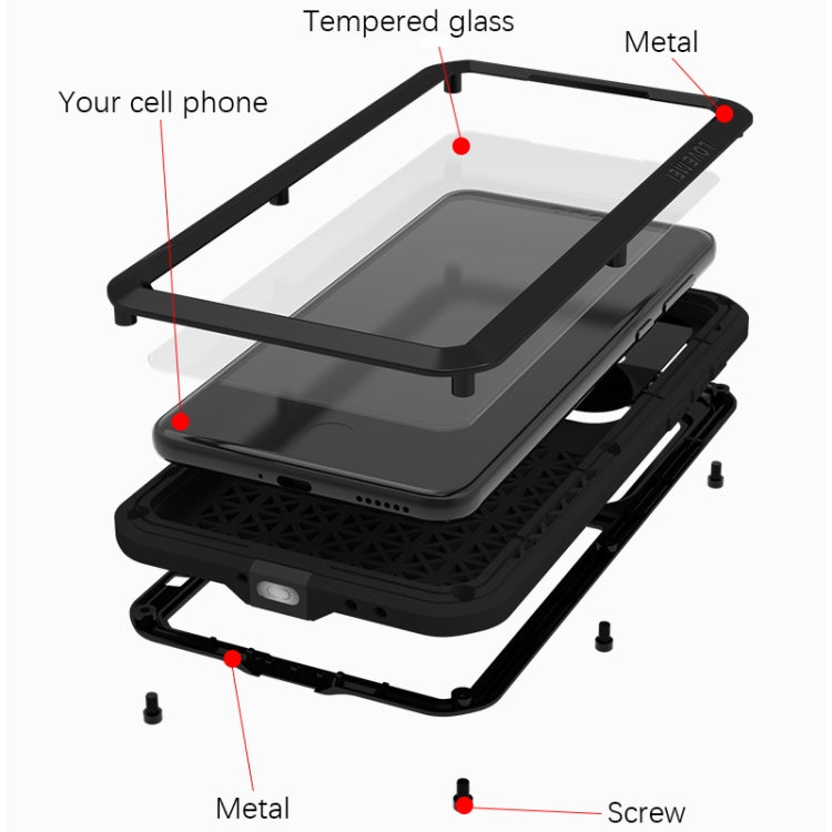 For Huawei Mate 60 Pro / 60 Pro+ LOVE MEI Metal Shockproof Life Waterproof Dustproof Phone Case(Yellow)