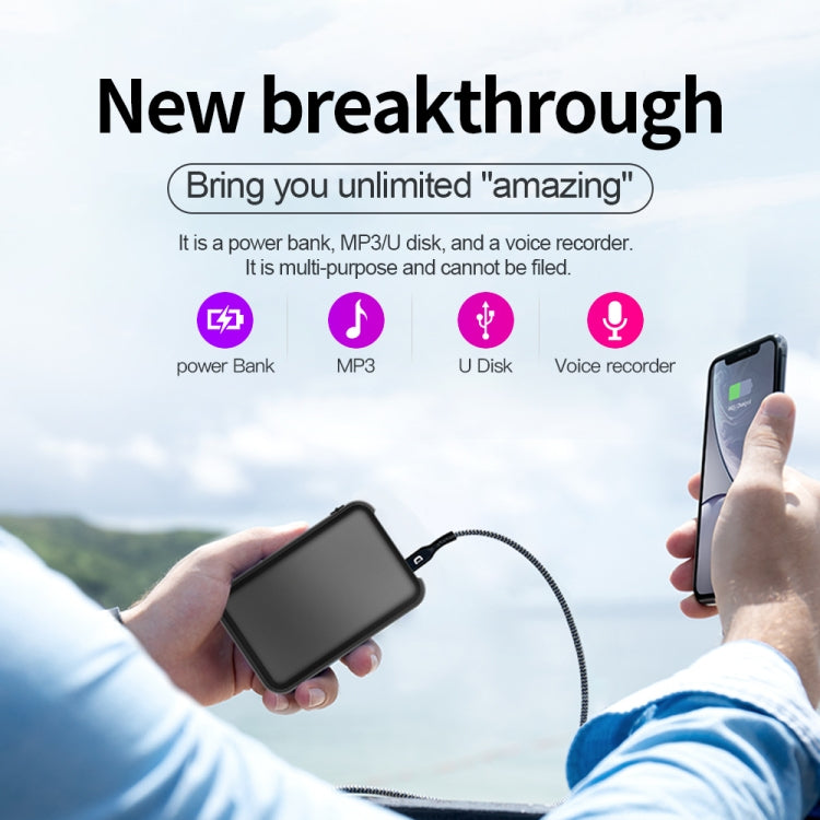 JNN Q75 Magnetic Smart Voice Recorder, Memory:4GB(Black)