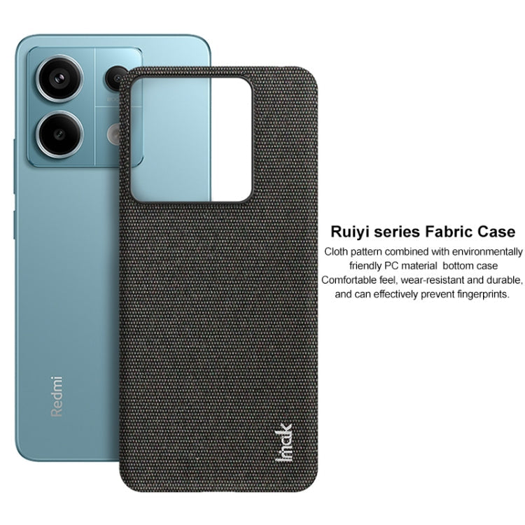For Xiaomi Redmi Note 13 Pro 5G imak Ruiyi Series Cloth Texture PU + PC Phone Case(Light Grey)