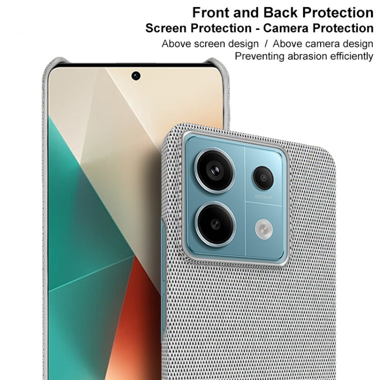 For Xiaomi Redmi Note 13 Pro 5G imak Ruiyi Series Cloth Texture PU + PC Phone Case(Dark Grey)