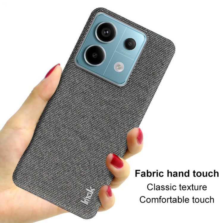 For Xiaomi Redmi Note 13 Pro 5G imak Ruiyi Series Cloth Texture PU + PC Phone Case(Dark Grey)