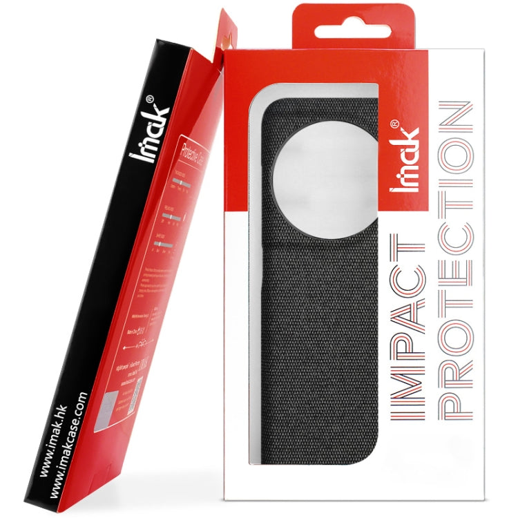 For Xiaomi Redmi Note 13 Pro 5G imak Ruiyi Series Cloth Texture PU + PC Phone Case(Dark Grey)