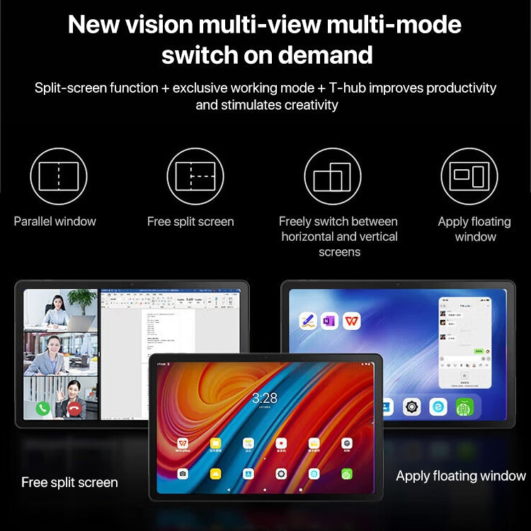 Lenovo K10 Pro 10.6 inch WiFi Tablet, 4GB+128GB, Android 12, MediaTek Helio G80 Octa Core, Support Face Identification(Grey)