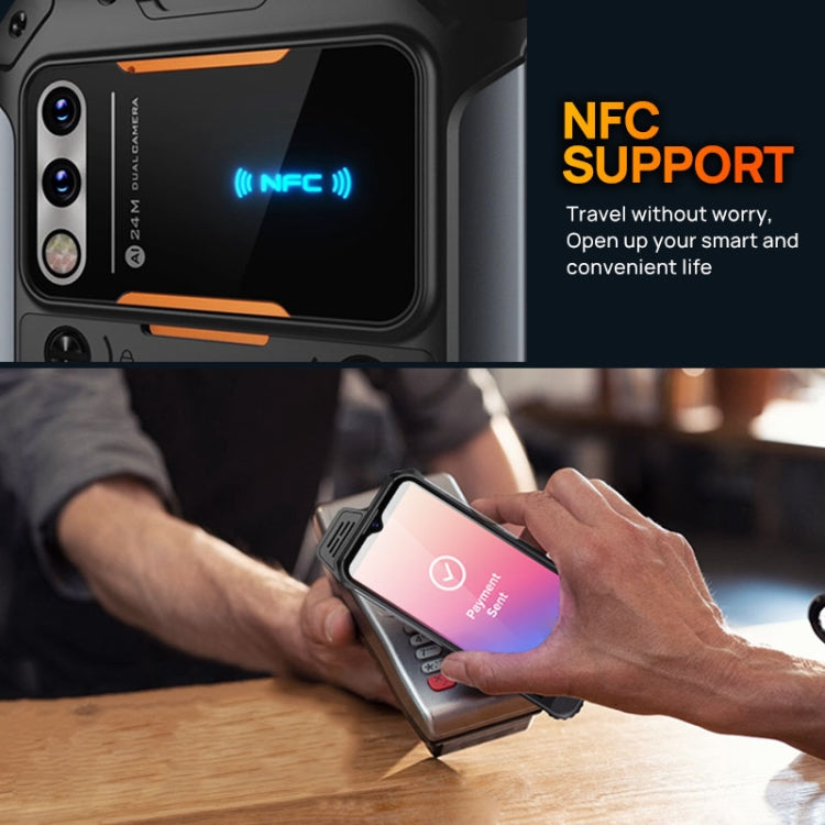 UNIWA W888 HD+ Rugged Phone, 4GB+64GB, 6.3 inch Android 11 Mediatek MT6765 Helio P35 Octa Core up to 2.3GHz, NFC, OTG, Network: 4G(Black)