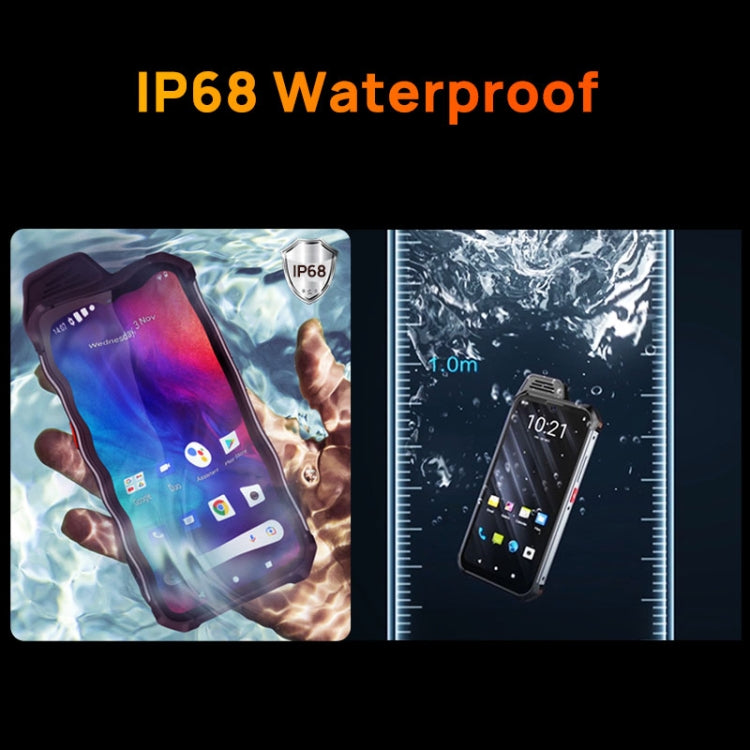 UNIWA W888 HD+ Rugged Phone, 4GB+64GB, 6.3 inch Android 11 Mediatek MT6765 Helio P35 Octa Core up to 2.3GHz, NFC, OTG, Network: 4G(Black Orange)