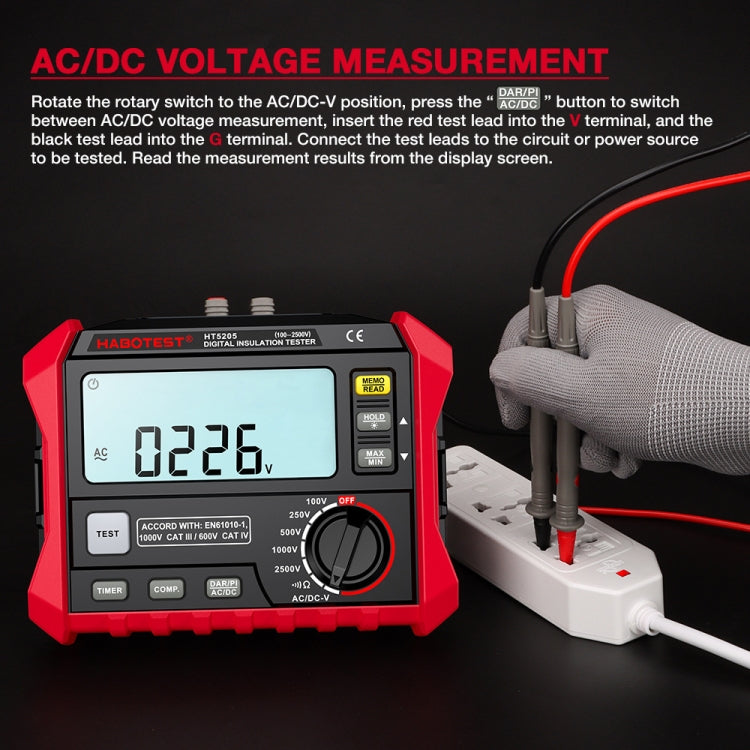 HABOTEST HT5203 Insulation Resistor Tester