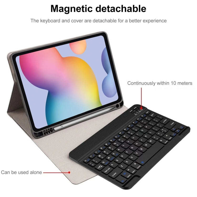 Square Cap Bluetooth Keyboard Leather Case with Pen Slot, For Samsung Galaxy Tab S9 FE+, For Samsung Galaxy Tab A9+, For Samsung Galaxy Tab S9 FE, For Samsung Galaxy Tab A9