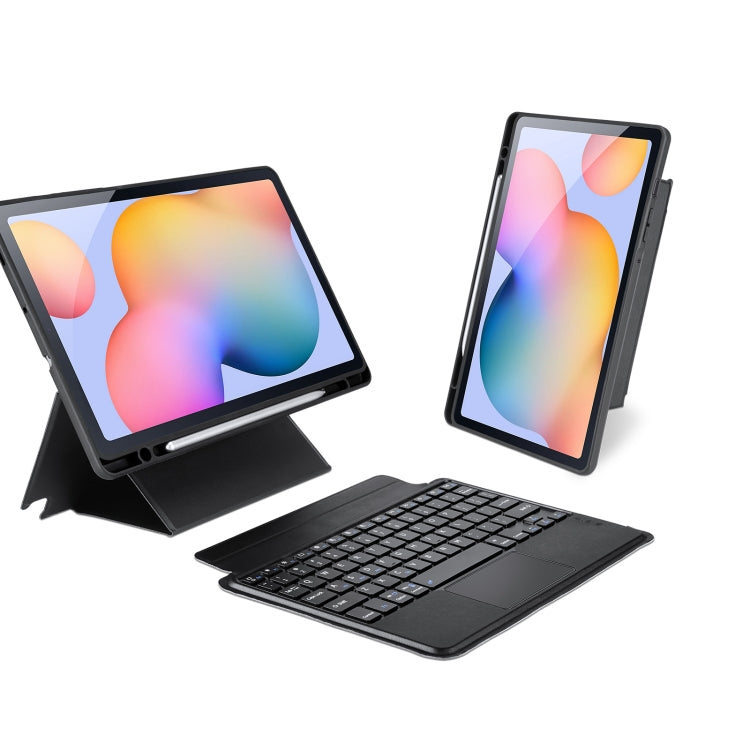 For Samsung Galaxy Tab S6 Lite / 2024 DUX DUCIS DK Floating Magnetic Keyboard Leather Tablet Case with Holder(Black)