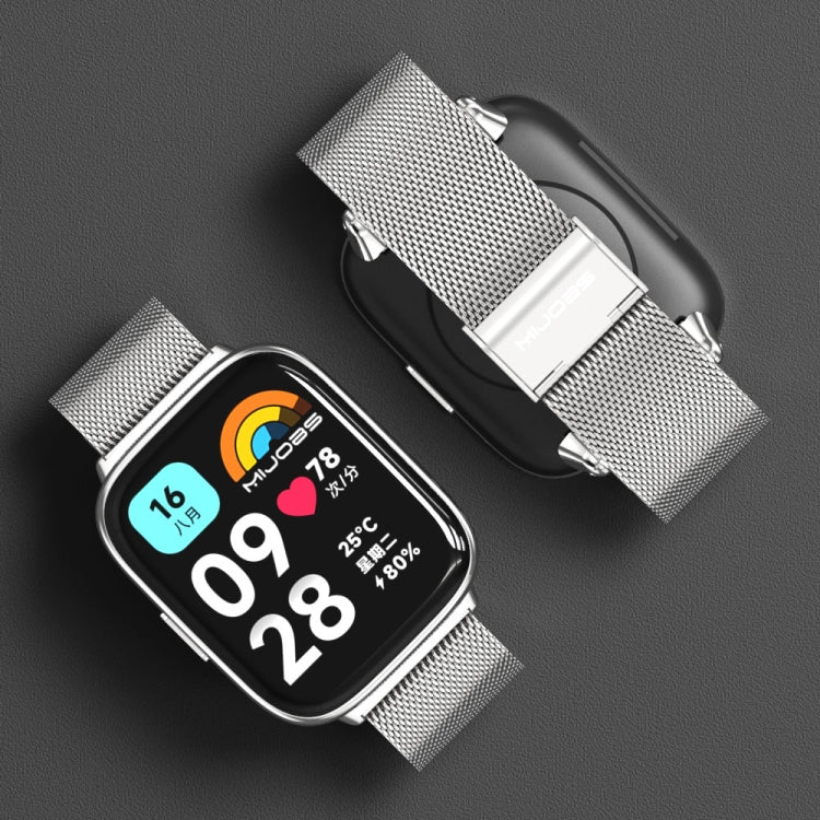 For Redmi Watch 3 Lite / Watch 3 Active Mijobs Milan Buckle Metal Watch Band(Black)