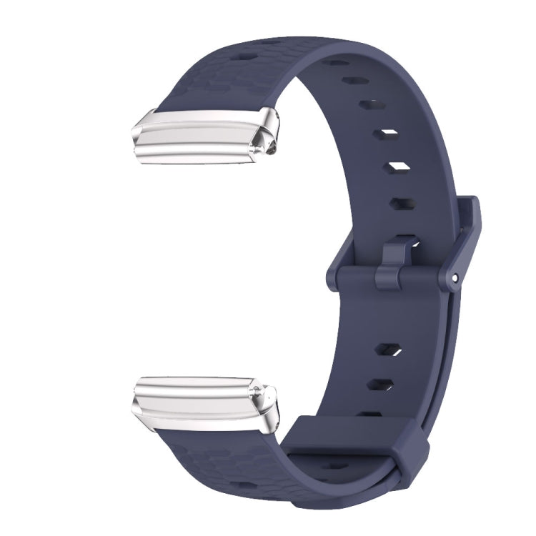 For Redmi Watch 3 Lite / Watch 3 Active Mijobs Honeycomb Texture TPU Watch Band(Midnight Blue Silver)