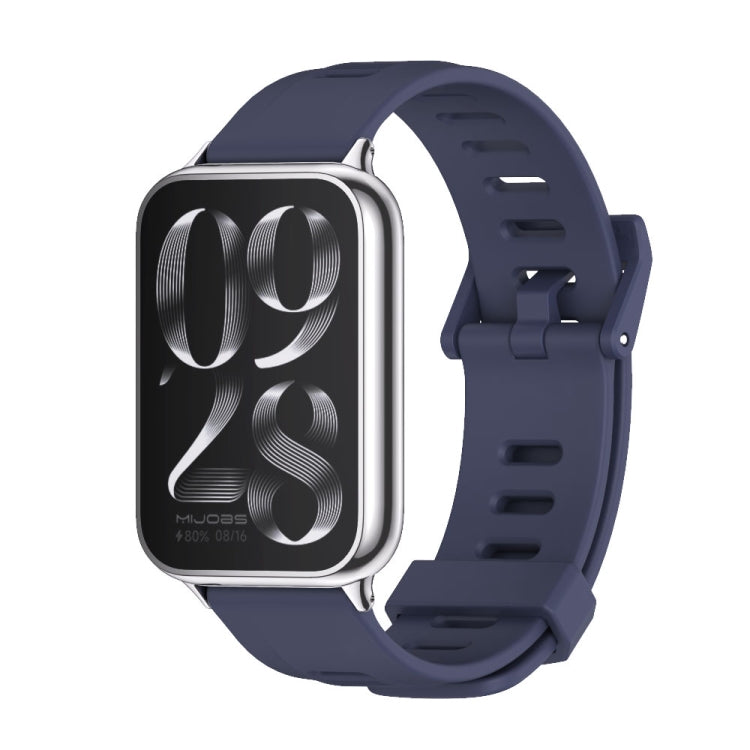Mijobs Flat Hole Breathable Silicone Watch Band, For Redmi Watch 6 / 5 / Xiaomi Band 9 Pro