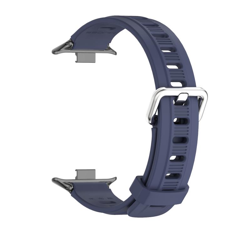For Xiaomi Band 10 Pro / Redmi Watch 6 / 5 Mijobs Flat Hole Breathable Silicone Watch Band(Midnight Blue Black)