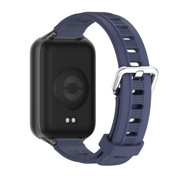 For Xiaomi Band 10 Pro / Redmi Watch 6 / 5 Mijobs Flat Hole Breathable Silicone Watch Band(Midnight Blue Black)