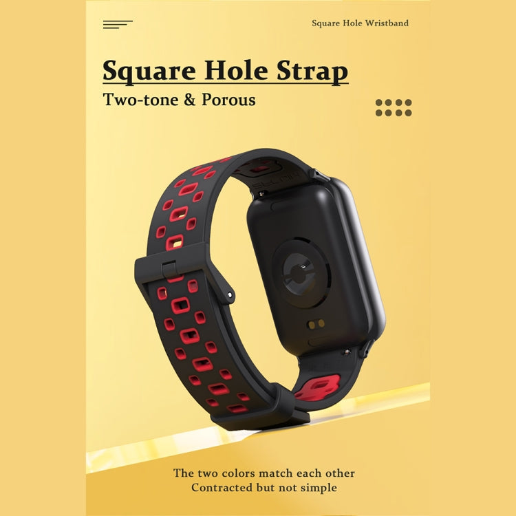 Mijobs Square Hole Breathable Silicone Watch Band, For Redmi Watch 6 / 5 / Xiaomi Band 9 Pro