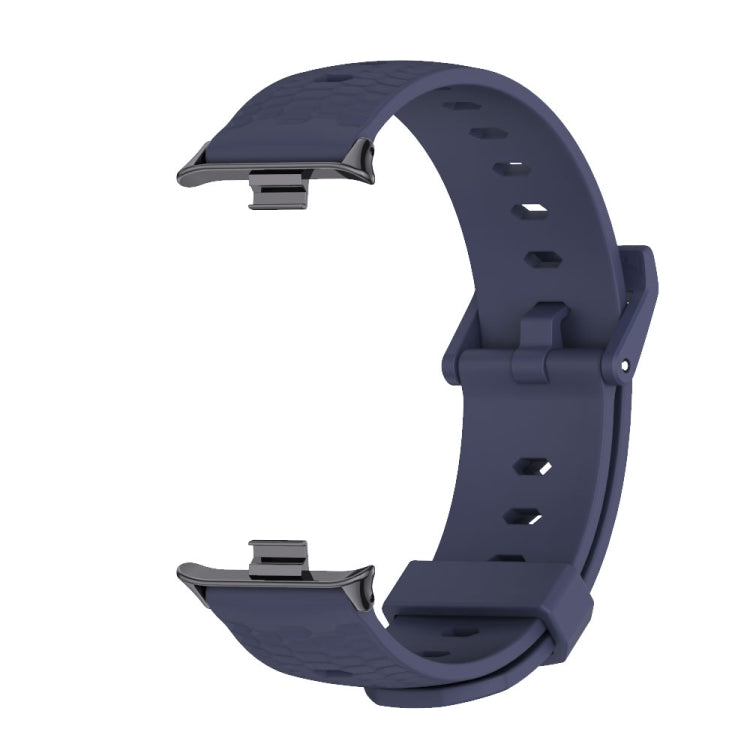 For Redmi Watch 6 / 5 / Xiaomi Band 9 Pro Mijobs Honeycomb Texture Silicone Watch Band(Midnight Blue Black)