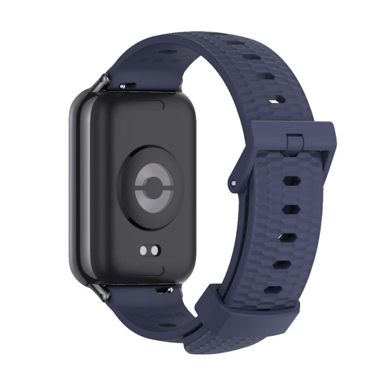 For Redmi Watch 6 / 5 / Xiaomi Band 9 Pro Mijobs Honeycomb Texture Silicone Watch Band(Midnight Blue Black)