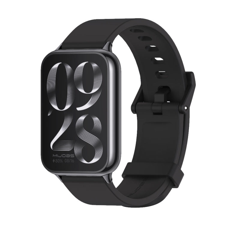 For Redmi Watch 6 / 5 / Xiaomi Band 9 Pro Mijobs Silicone Breathable Watch Band(Black)