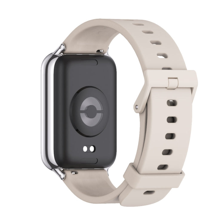For Redmi Watch 6 / 5 / Xiaomi Band 9 Pro Mijobs Silicone Breathable Watch Band(Grey+Silver)