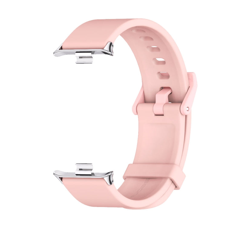 For Redmi Watch 6 / 5 / Xiaomi Band 9 Pro Mijobs Silicone Breathable Watch Band(Pink Silver)