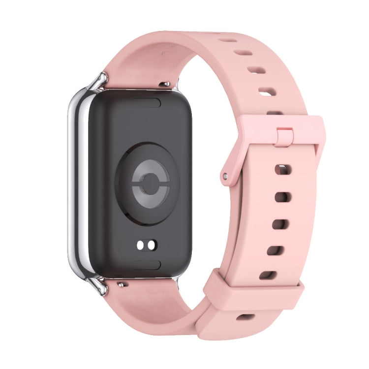 For Redmi Watch 6 / 5 / Xiaomi Band 9 Pro Mijobs Silicone Breathable Watch Band(Pink Silver)