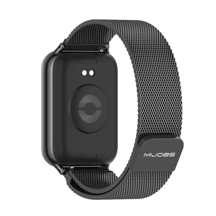 For Redmi Watch 6 / 5 / Xiaomi Band 9 Pro Mijobs Milan Magnetic Stainless Steel Watch Band(Black)