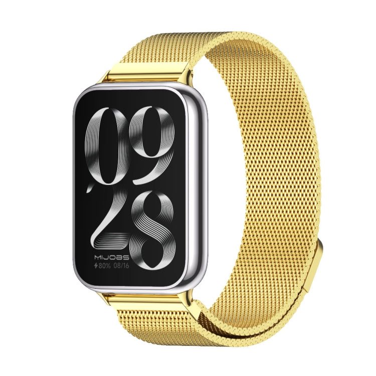 For Redmi Watch 6 / 5 / Xiaomi Band 9 Pro Mijobs Milan Magnetic Stainless Steel Watch Band(Gold)