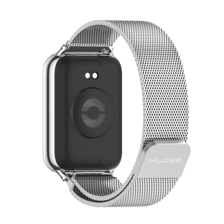 For Redmi Watch 6 / 5 / Xiaomi Band 9 Pro Mijobs Milan Magnetic Stainless Steel Watch Band(Silver)