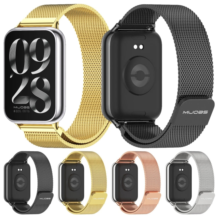 Mijobs Milan Magnetic Stainless Steel Watch Band, For Redmi Watch 6 / 5 / Xiaomi Band 9 Pro