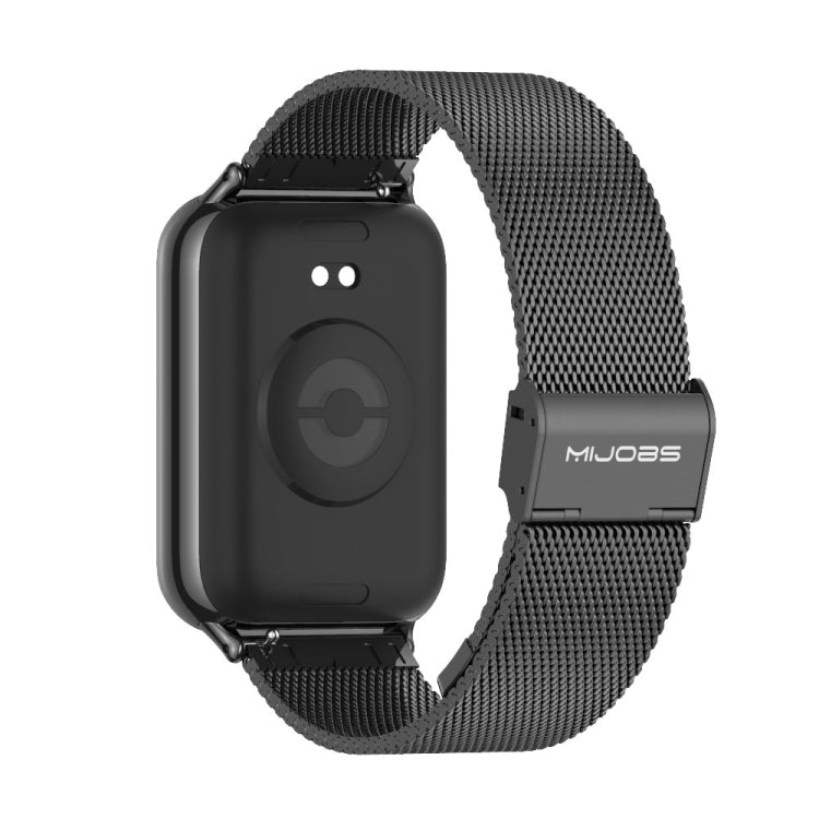 For Redmi Watch 6 / 5 / Xiaomi Band 9 Pro Mijobs Milan Buckle Stainless Steel Watch Band(Black)