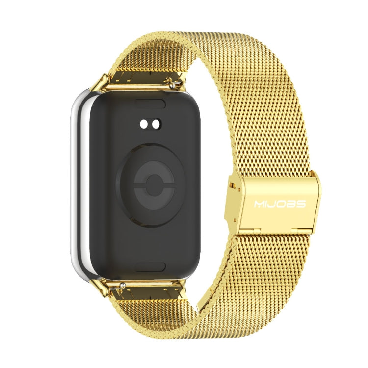 For Redmi Watch 6 / 5 / Xiaomi Band 9 Pro Mijobs Milan Buckle Stainless Steel Watch Band(Gold)