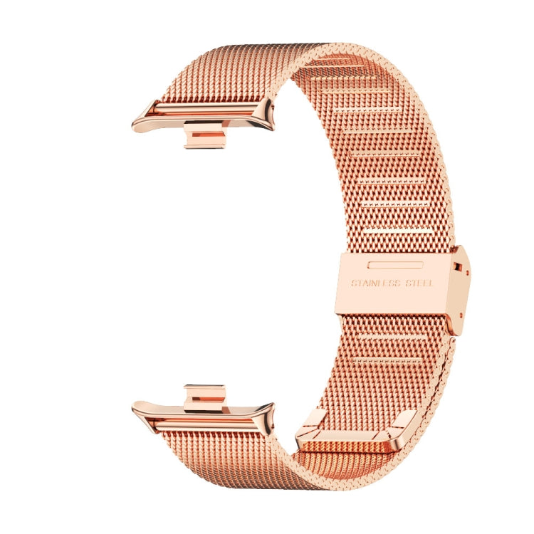 For Redmi Watch 6 / 5 / Xiaomi Band 9 Pro Mijobs Milan Buckle Stainless Steel Watch Band(Rose Gold)