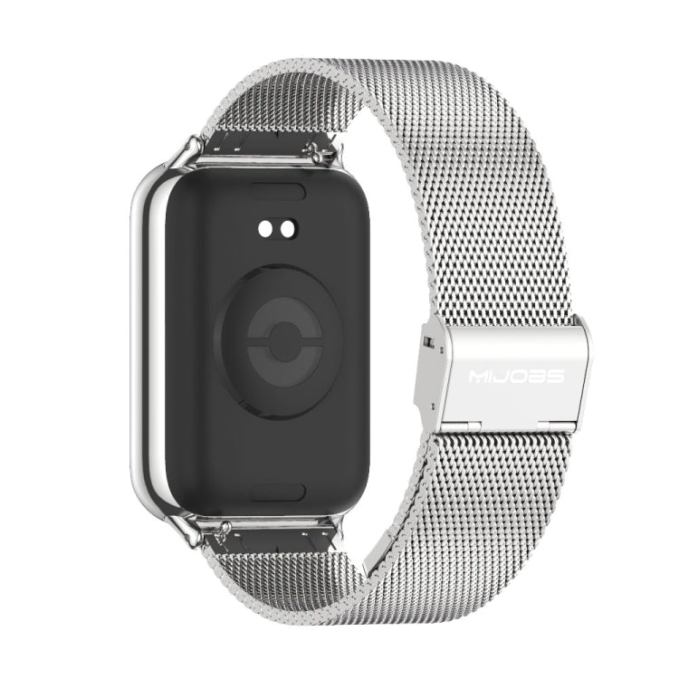 For Redmi Watch 6 / 5 / Xiaomi Band 9 Pro Mijobs Milan Buckle Stainless Steel Watch Band(Silver)
