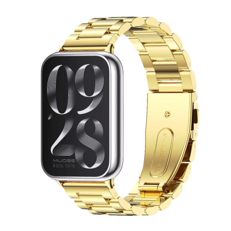 Mijobs Three Beads Stainless Steel Watch Band, For Redmi Watch 6 / 5 / Xiaomi Band 9 Pro