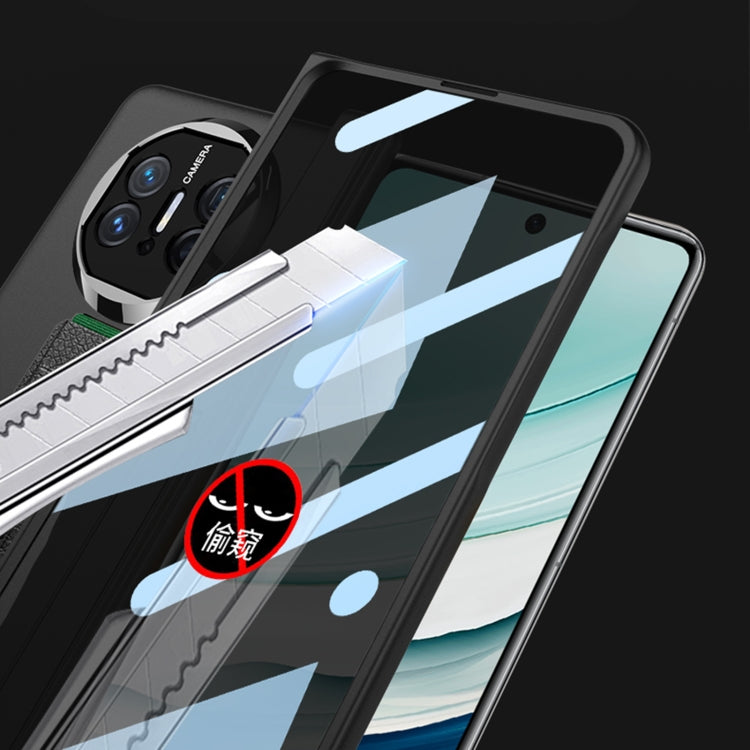 For Huawei Mate X5 GKK Wristband Integrated Privacy Film Magnetic Hinge Phone Case(Silver)