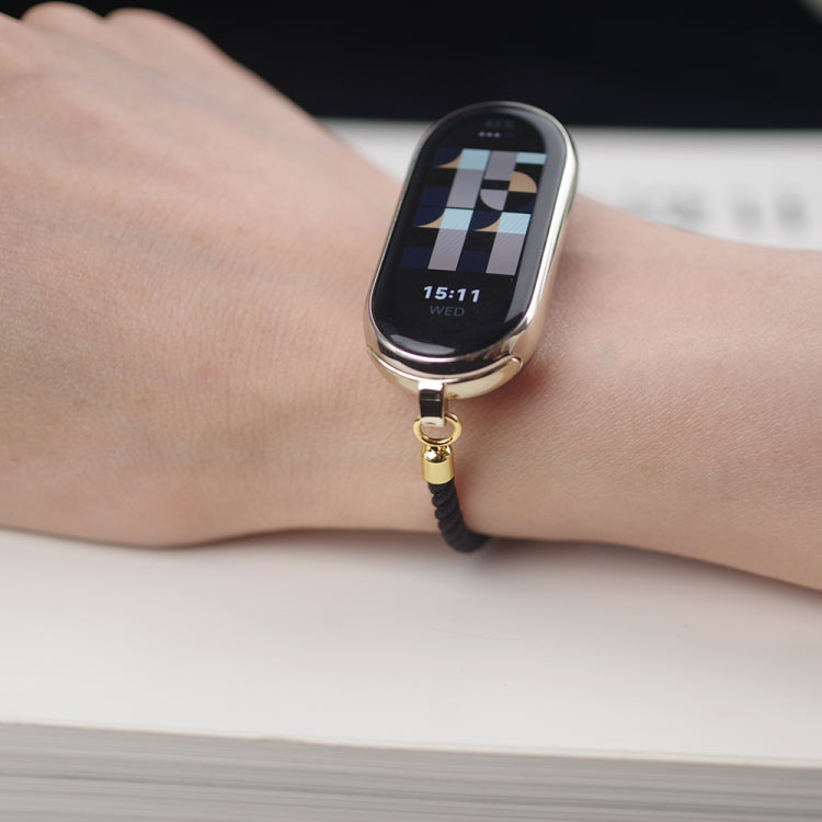 For Xiaomi Smart Band 10 / 9 / 8 Mibbs Milan Cord Bracelet Watch Band(Black)
