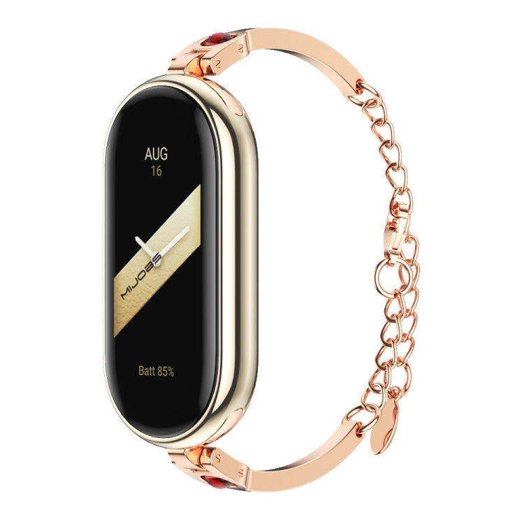 For Xiaomi Smart Band 10 / 9 / 8 Mijobs Ruyi Beauty Bracelet Watch Band(Rose Gold Red)