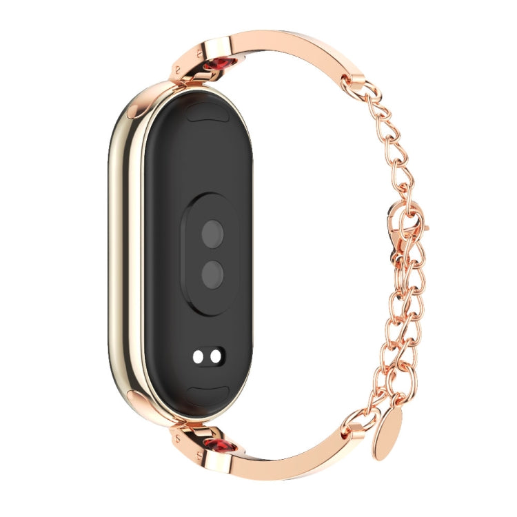 For Xiaomi Smart Band 10 / 9 / 8 Mijobs Ruyi Beauty Bracelet Watch Band(Rose Gold Red)