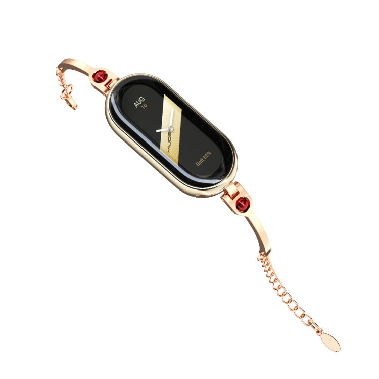For Xiaomi Smart Band 10 / 9 / 8 Mijobs Ruyi Beauty Bracelet Watch Band(Rose Gold Red)