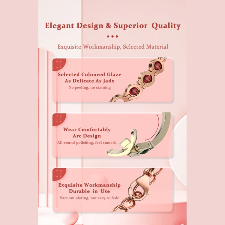 For Xiaomi Smart Band 10 / 9 / 8 Mijobs Mermaid Beauty Bracelet Watch Band(Light Gold Red)